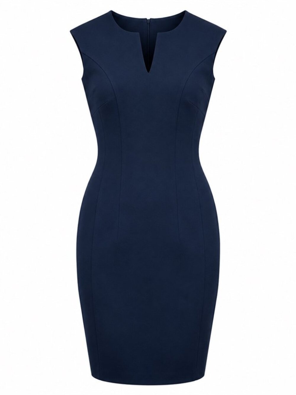 WHITE HOUSE BLACK MARKET WHBM AURA SLEEVELESS SCULPTING V-NECK SHEATH DRESS 2